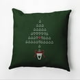 thumbnail image 1 of 16" x 16" Simply Daisy Hearty Holidays Christmas Polyester Accent Pillow, Dark Green (1 Count), 1 of 4
