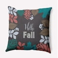 thumbnail image 1 of 16" x 16" Simply Daisy Hello Fall Polyester Indoor/Outdoor Pillow, Grey Qty 1, 1 of 1