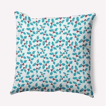 16" x 16" Simply Daisy Holly Bush Polyester Accent Pillow, Turquoise Qty 1