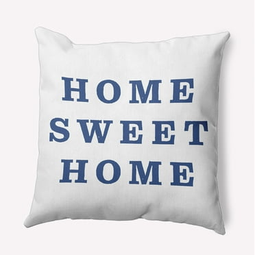 16" x 16" Simply Daisy Home Sweet Home Indoor/Outdoor Pillow, Nautical Navy Qty 1