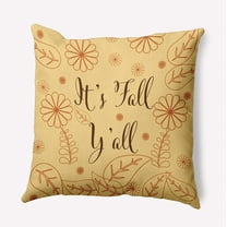 16" x 16" Simply Daisy It's Fall Y'all Polyester Accent Pillow, Golden Haze Qty 1
