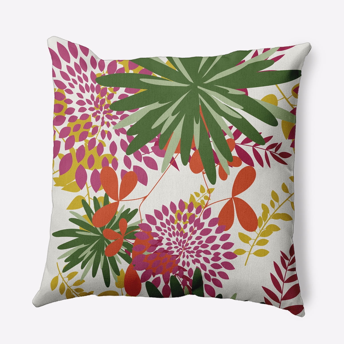 16" x 16" Simply Daisy Jumble Floral Polyester Accent Pillow, Leaf Qty 1