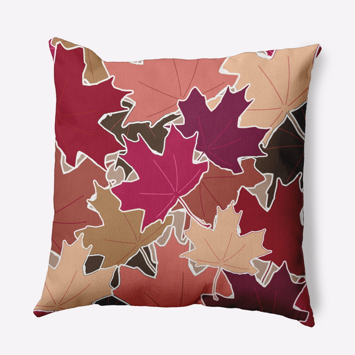 16" x 16" Simply Daisy Leaf Pile Polyester Accent Pillow, Fuschia Qty 1