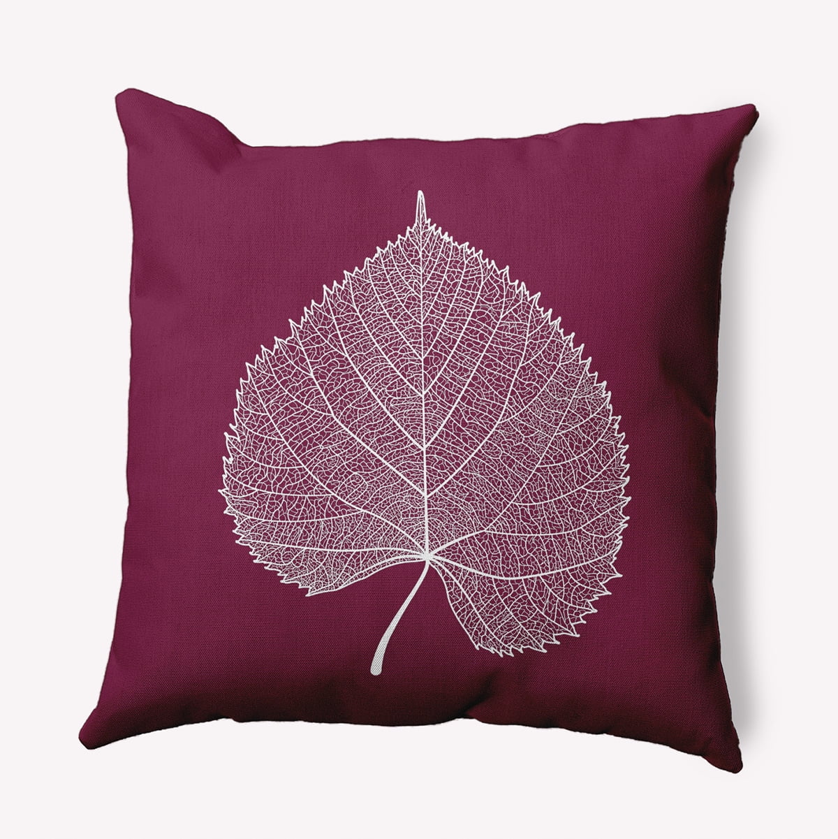 16" x 16" Simply Daisy Leaf Study Polyester Accent Pillow, Plum Qty 1