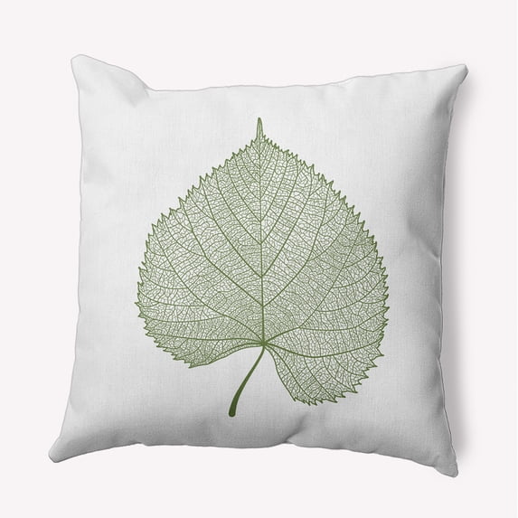 16" x 16" Simply Daisy Leaf Study Polyester Accent Pillow, Scallion Qty 1