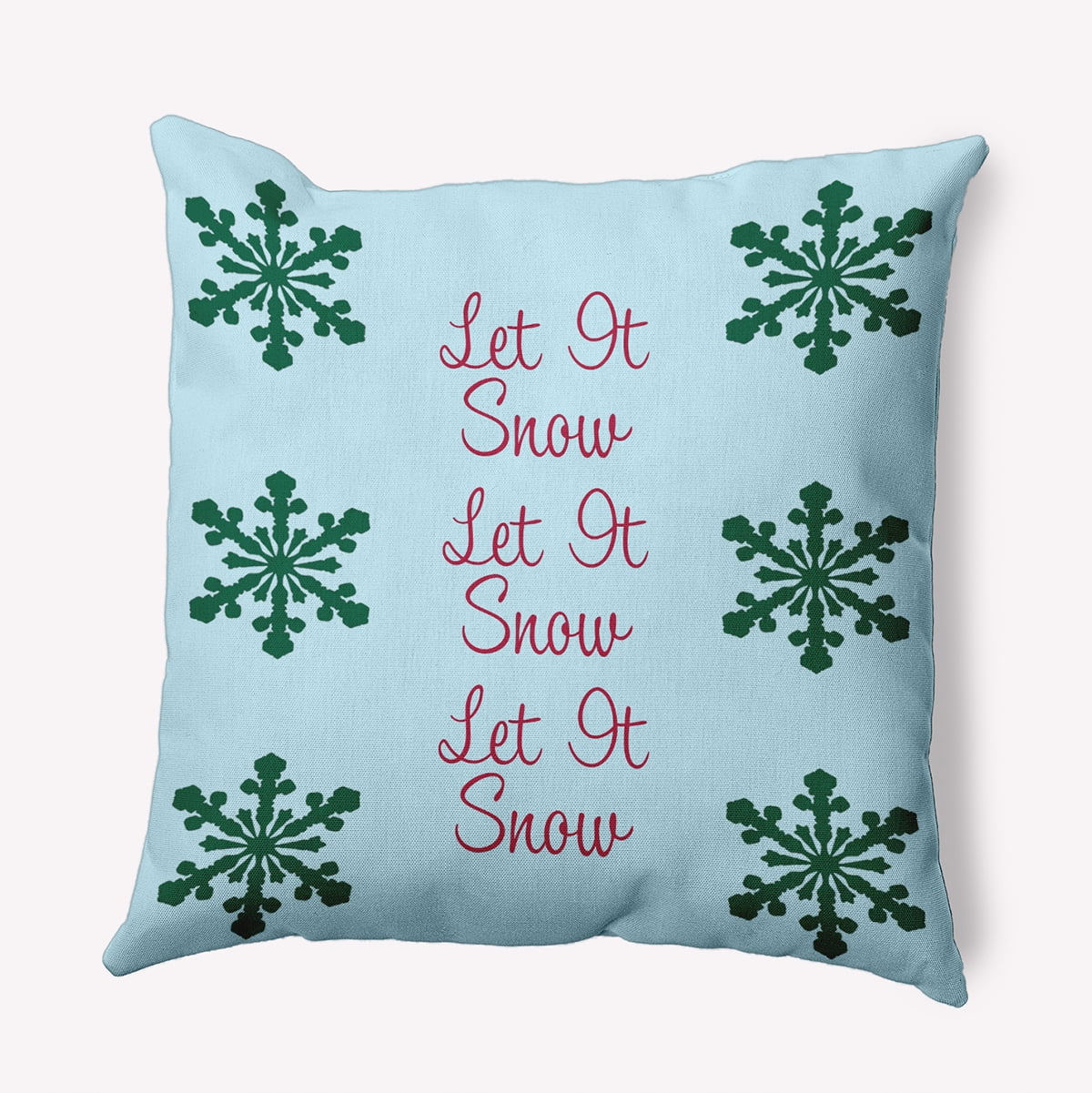 16" x 16" Simply Daisy Let It Snow Polyester Indoor/Outdoor Pillow, Omar Qty 1