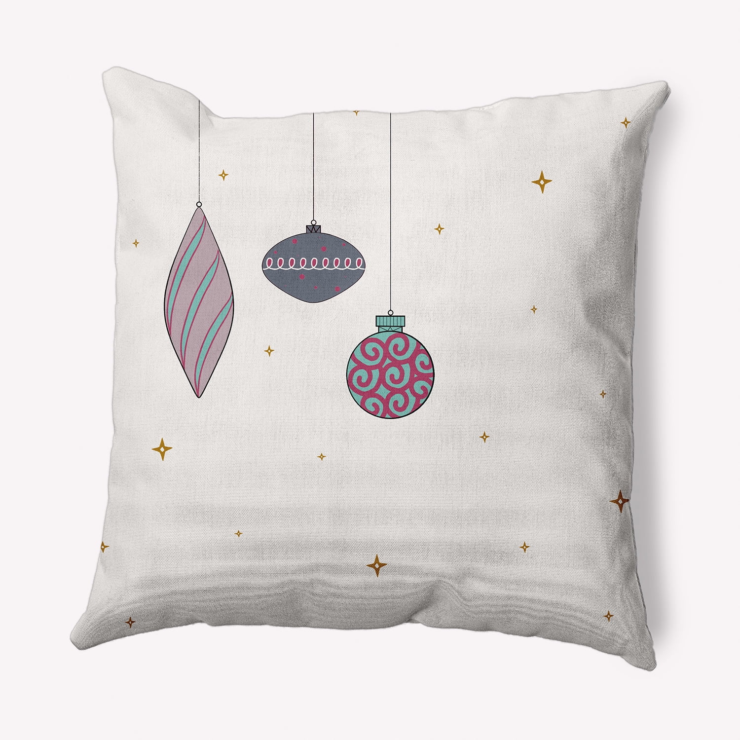 16" x 16" Simply Daisy Light Bright Polyester Indoor/Outdoor Pillow, Steel (1 Count)