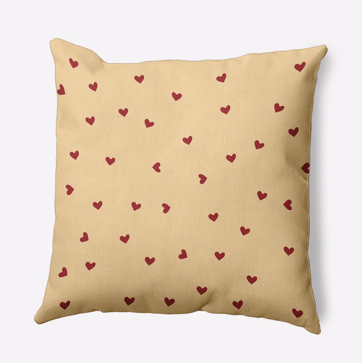 16" x 16" Simply Daisy Little Hearts Polyester Accent Pillow, Buddah Qty 1