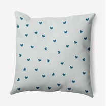 16" x 16" Simply Daisy Little Hearts Polyester Accent Pillow, Teal Qty 1