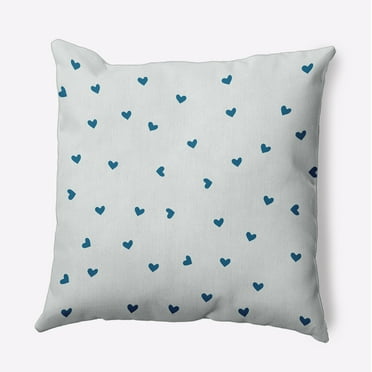 16" x 16" Simply Daisy Little Hearts Polyester Accent Pillow, Teal Qty 1