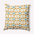 thumbnail image 1 of 16" x 16" Simply Daisy Lots of Leaves Polyester Indoor/Outdoor Pillow, Golden Mustard Qty 1, 1 of 6