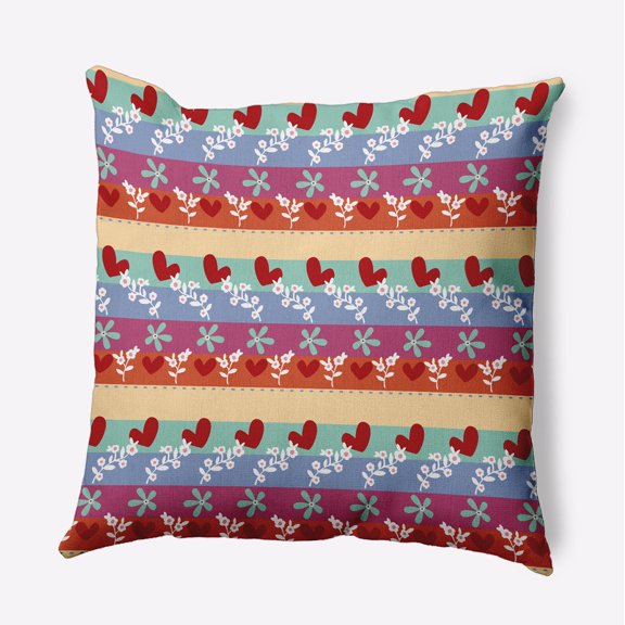 16" x 16" Simply Daisy Love Garden Polyester Indoor/Outdoor Pillow, Corn Stalk Qty 1