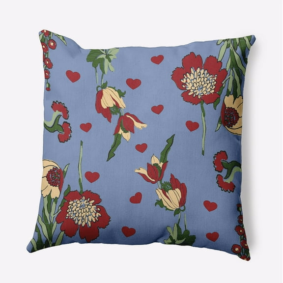 16" x 16" Simply Daisy Love In The Garden Polyester Indoor/Outdoor Pillow, Cornflower Qty 1