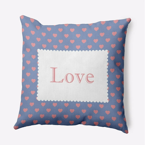 16" x 16" Simply Daisy Love Polyester Accent Pillow, Cornflower Qty 1