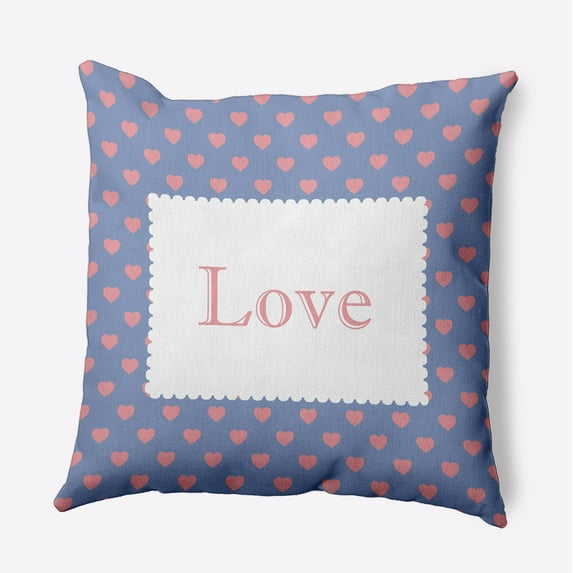 16" x 16" Simply Daisy Love Polyester Accent Pillow, Cornflower Qty 1