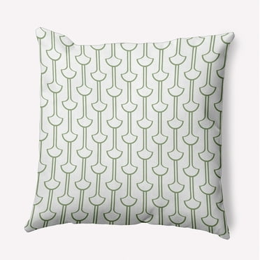 16" x 16" Simply Daisy Modern Ginko Polyester Accent Pillow, Green Tea Qty 1