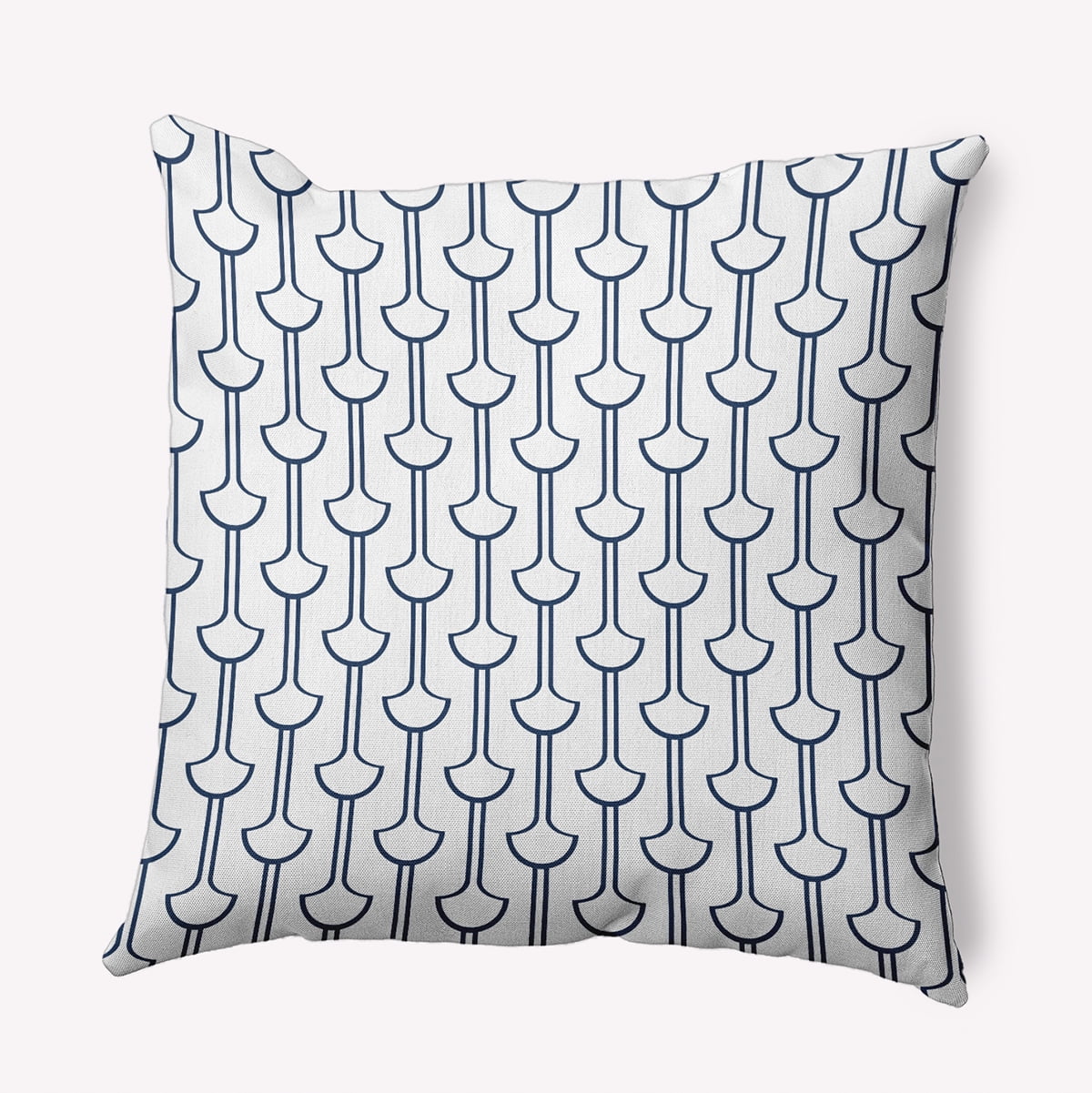 16" x 16" Simply Daisy Modern Ginko Polyester Indoor/Outdoor Pillow, Navy Qty 1