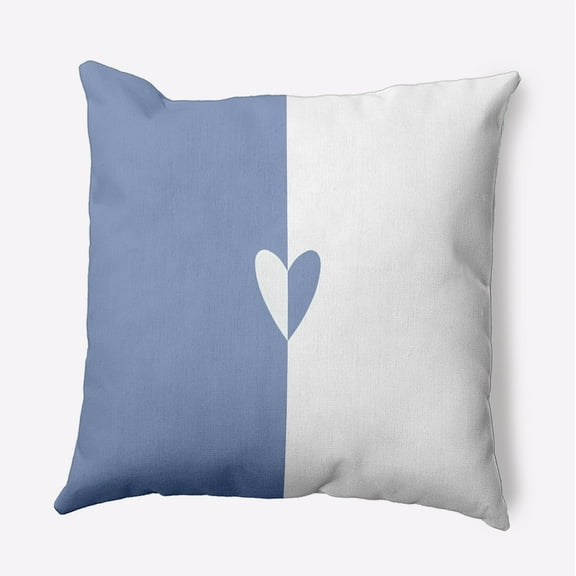 16" x 16" Simply Daisy Modern Heart Polyester Accent Pillow, Cornflower Qty 1