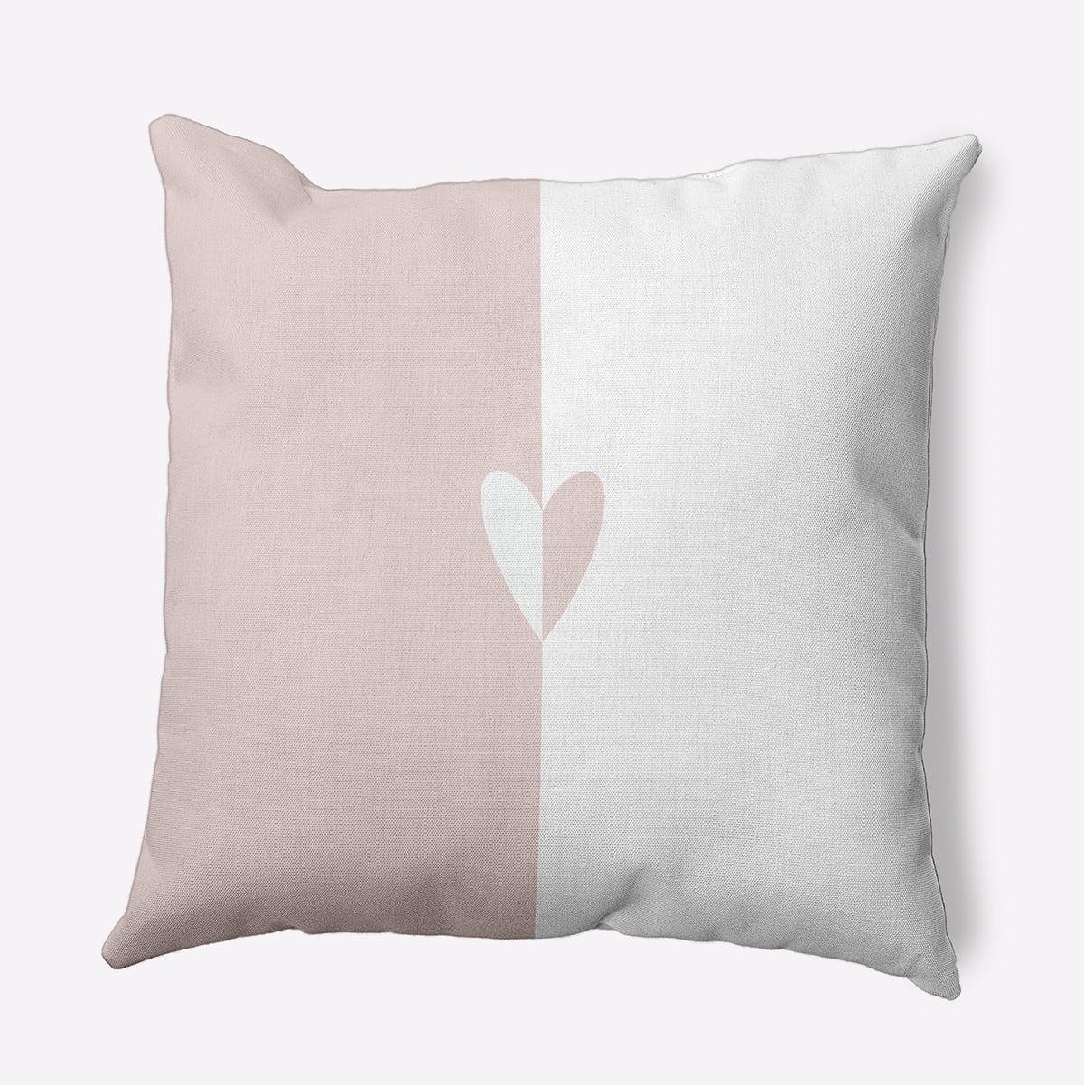 16" x 16" Simply Daisy Modern Heart Polyester Accent Pillow, Pale Pink Qty 1