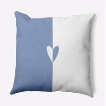 16" x 16" Simply Daisy Modern Heart Polyester Indoor/Outdoor Pillow, Cornflower Qty 1