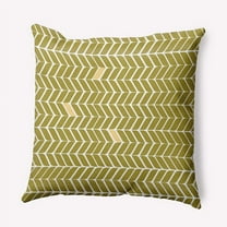 16" x 16" Simply Daisy Modern Leaf Pattern Polyester Accent Pillow, Muted Gold Qty 1