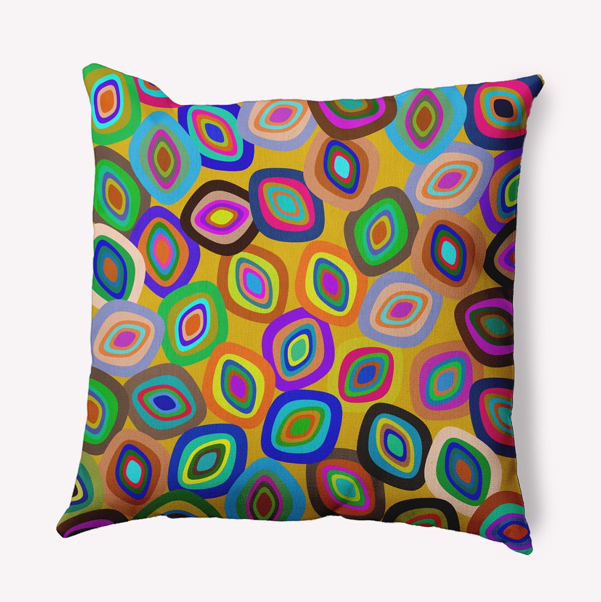 16" x 16" Simply Daisy Modern Leaf Pile Polyester Accent Pillow, Multi Qty 1