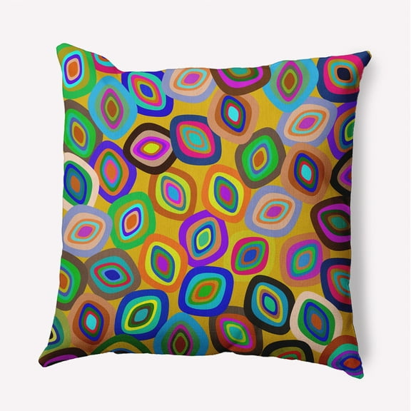 16" x 16" Simply Daisy Modern Leaf Pile Polyester Indoor/Outdoor Pillow, Multi Qty 1