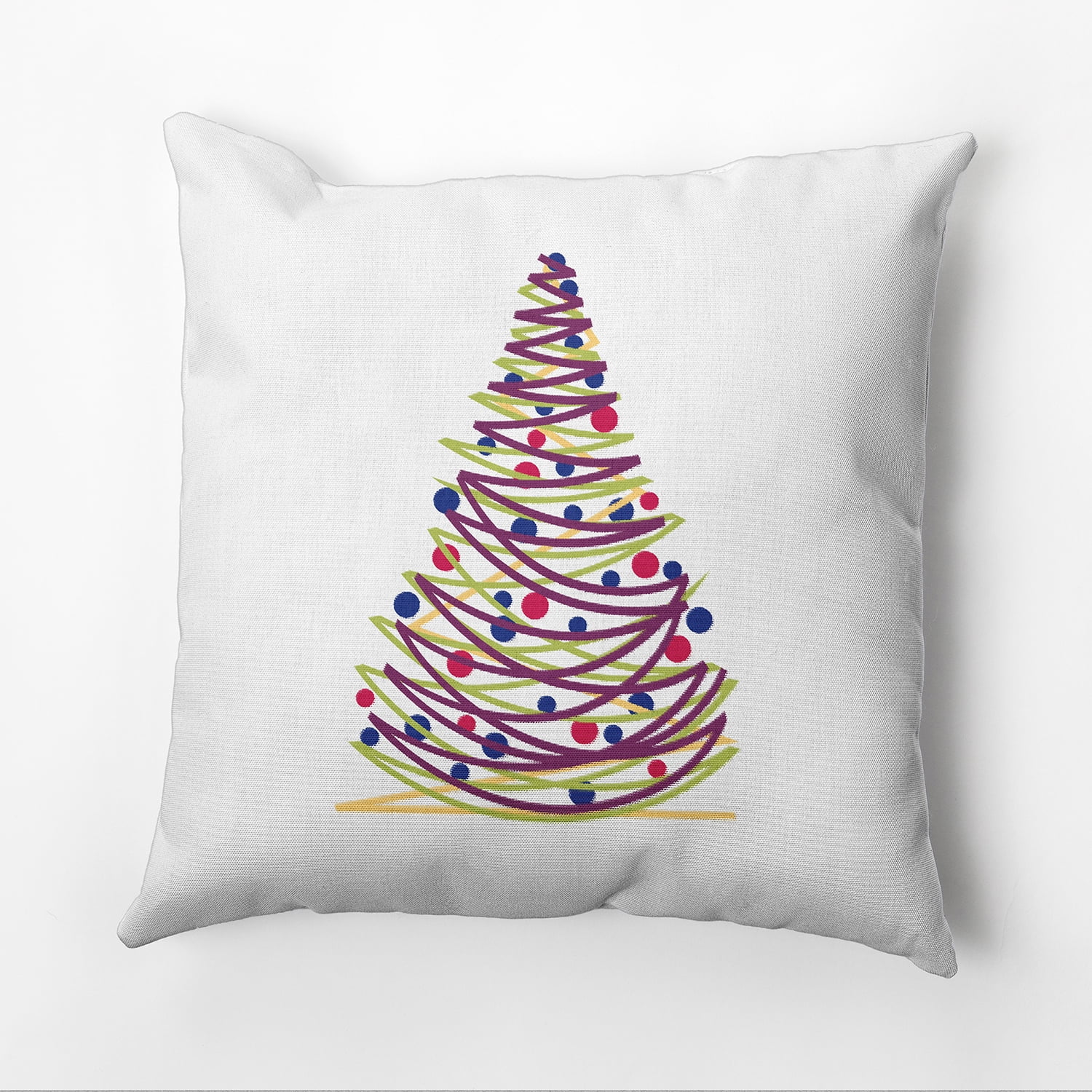 16" x 16" Simply Daisy Oh Christmas Tree Polyester Indoor/Outdoor Pillow, Purple (1 Count)