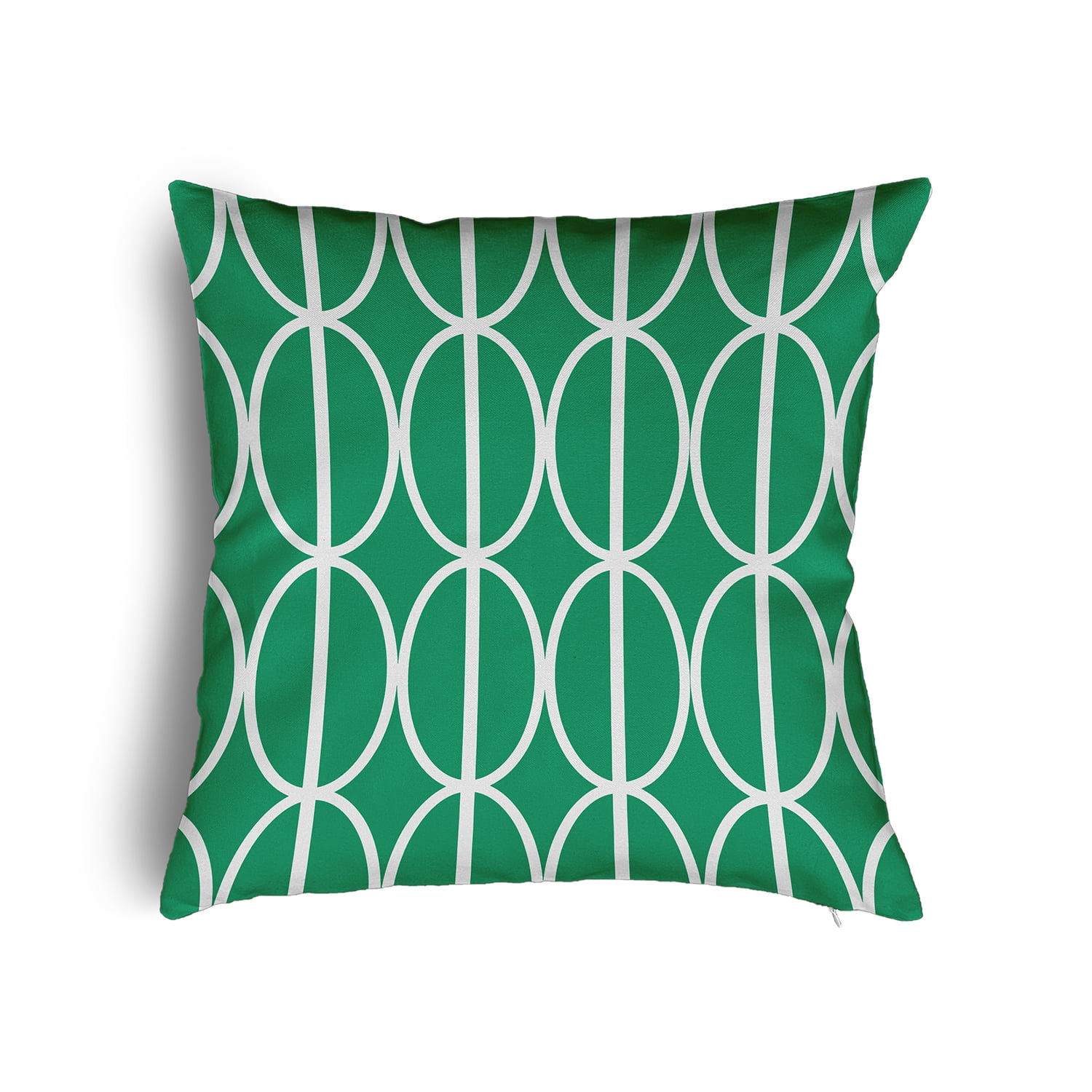 16" x 16" Simply Daisy Ovals Go 'Round Poly Pillow with Zipper, True Mint Qty 1