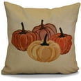 thumbnail image 1 of 16" x 16" Simply Daisy Paper Mache Pumpkins Fall Polyester Accent Pillow, Yellow Qty 1, 1 of 1