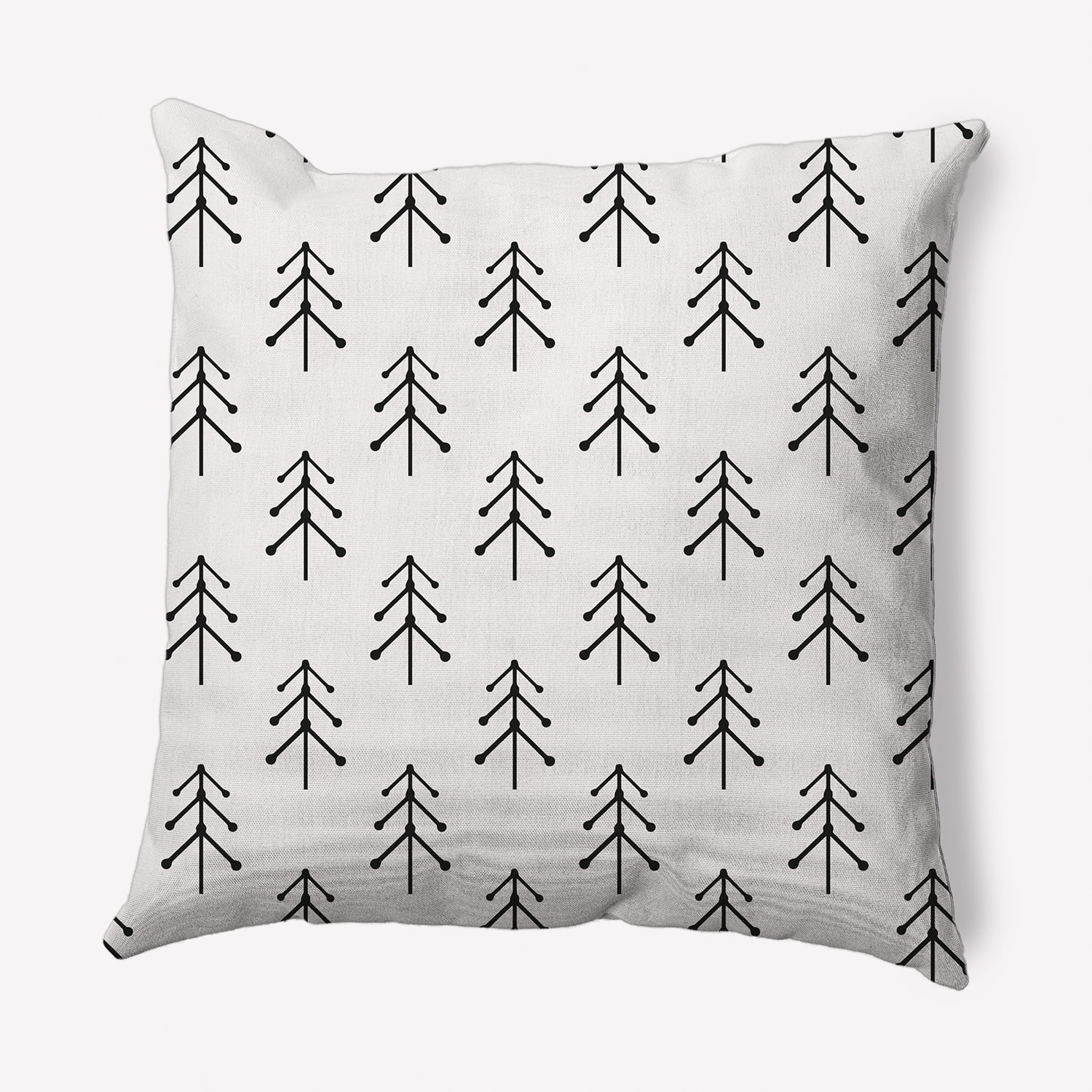 16" x 16" Simply Daisy Patterned Trees Winter Polyester Accent Pillow, Snow Qty 1