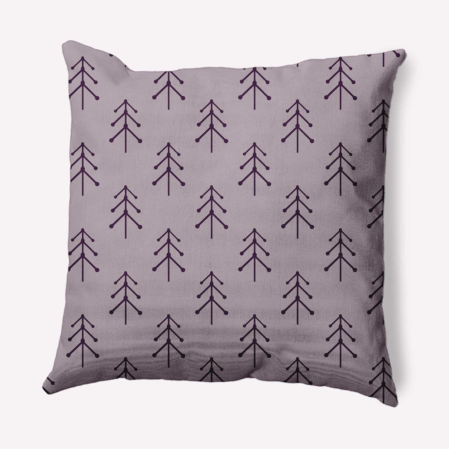 16" x 16" Simply Daisy Patterned Trees Winter Polyester Indoor/Outdoor Pillow, Frosting Qty 1