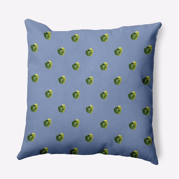 16" x 16" Simply Daisy Peppers Pattern Polyester Accent Pillow, Cornflower Qty 1