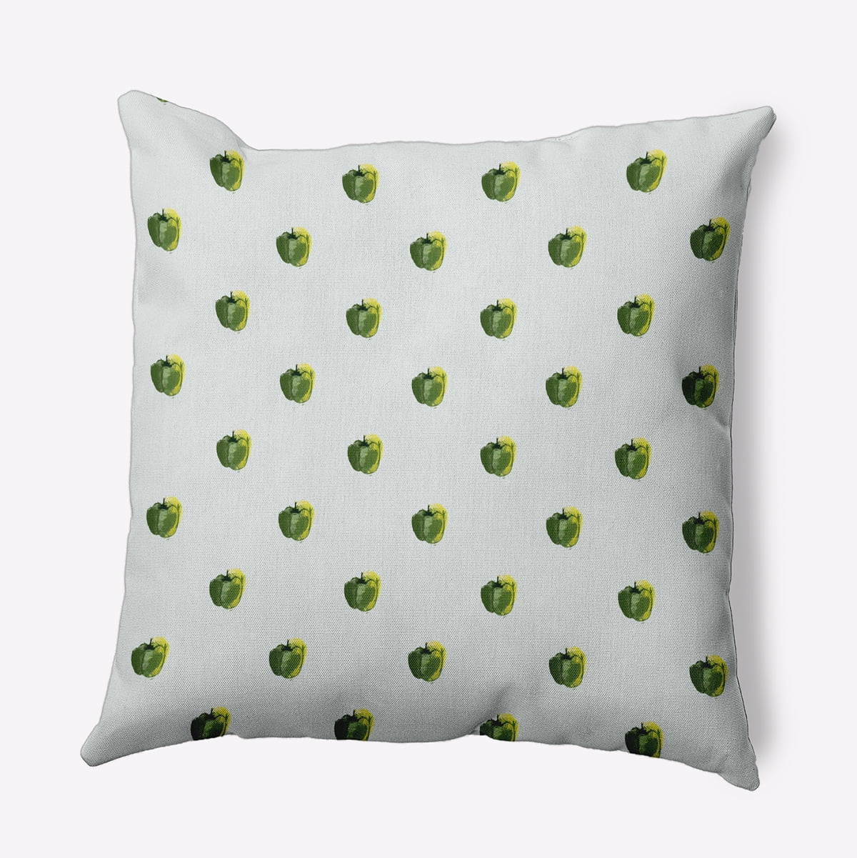 16" x 16" Simply Daisy Peppers Pattern Polyester Accent Pillow, Pale Green Qty 1