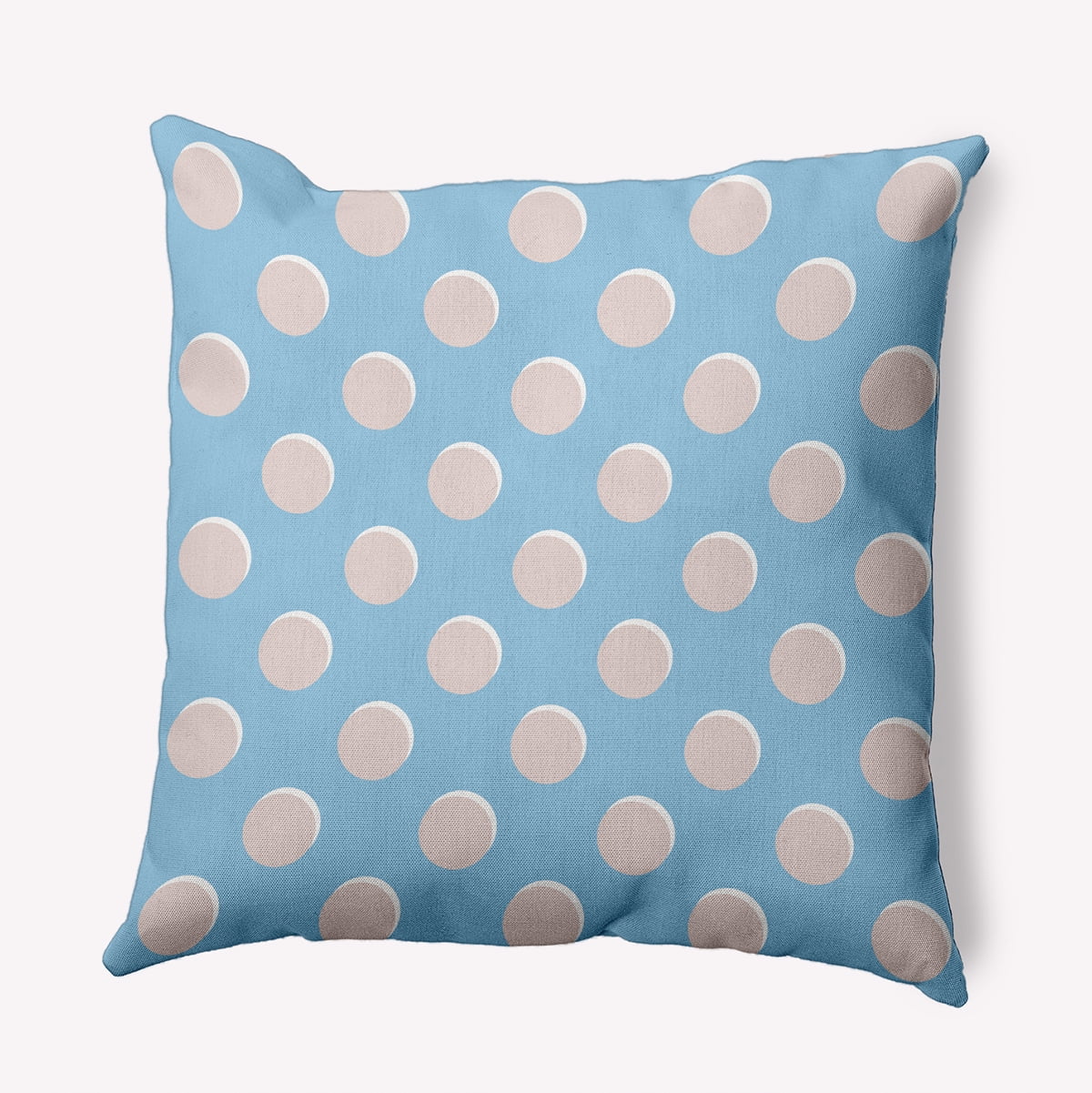 16" x 16" Simply Daisy Polka Dots Polyester Indoor/Outdoor Pillow, Carolina Blue Qty 1