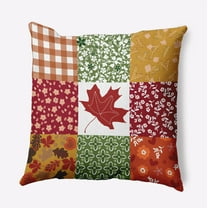 16" x 16" Simply Daisy Printed Quilt Leaves Polyester Indoor/Outdoor Pillow, Dragon Qty 1