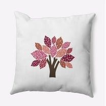 16" x 16" Simply Daisy Printed Quilt Tree Polyester Indoor/Outdoor Pillow, Fuschia Qty 1