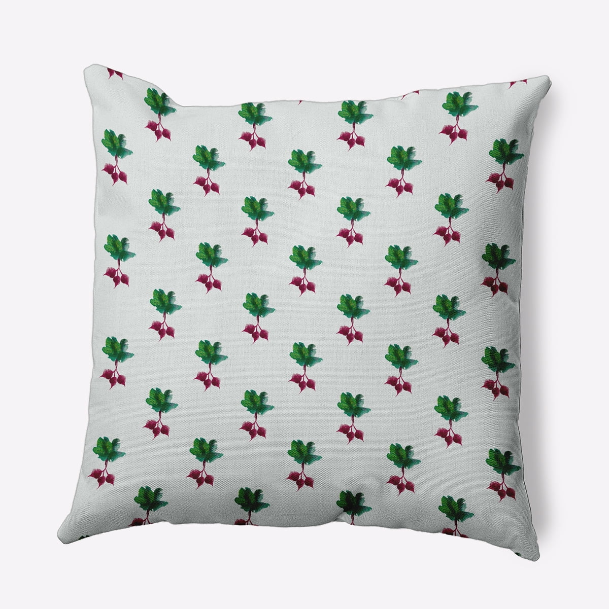 16" x 16" Simply Daisy Radishes Pattern Polyester Accent Pillow, Pale Green Qty 1