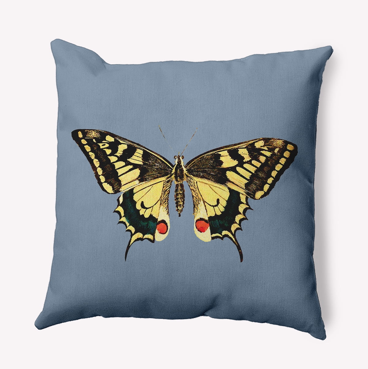16" x 16" Simply Daisy Rare Swallowtail Indoor/Outdoor Pillow, Dusty Smoke Blue Qty 1