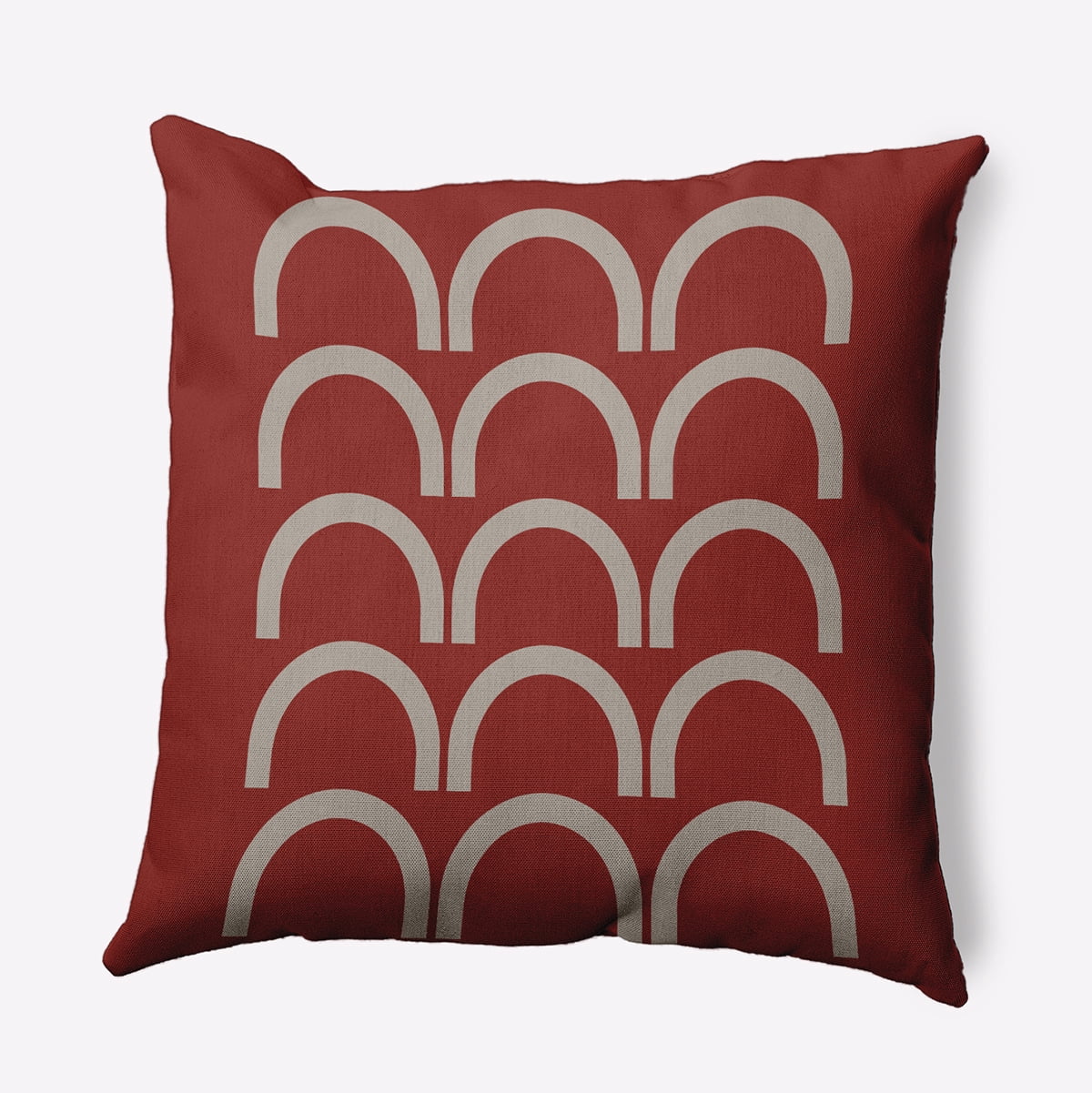 16" x 16" Simply Daisy Rhythm Arches Polyester Indoor/Outdoor Pillow, Red Maple Qty 1