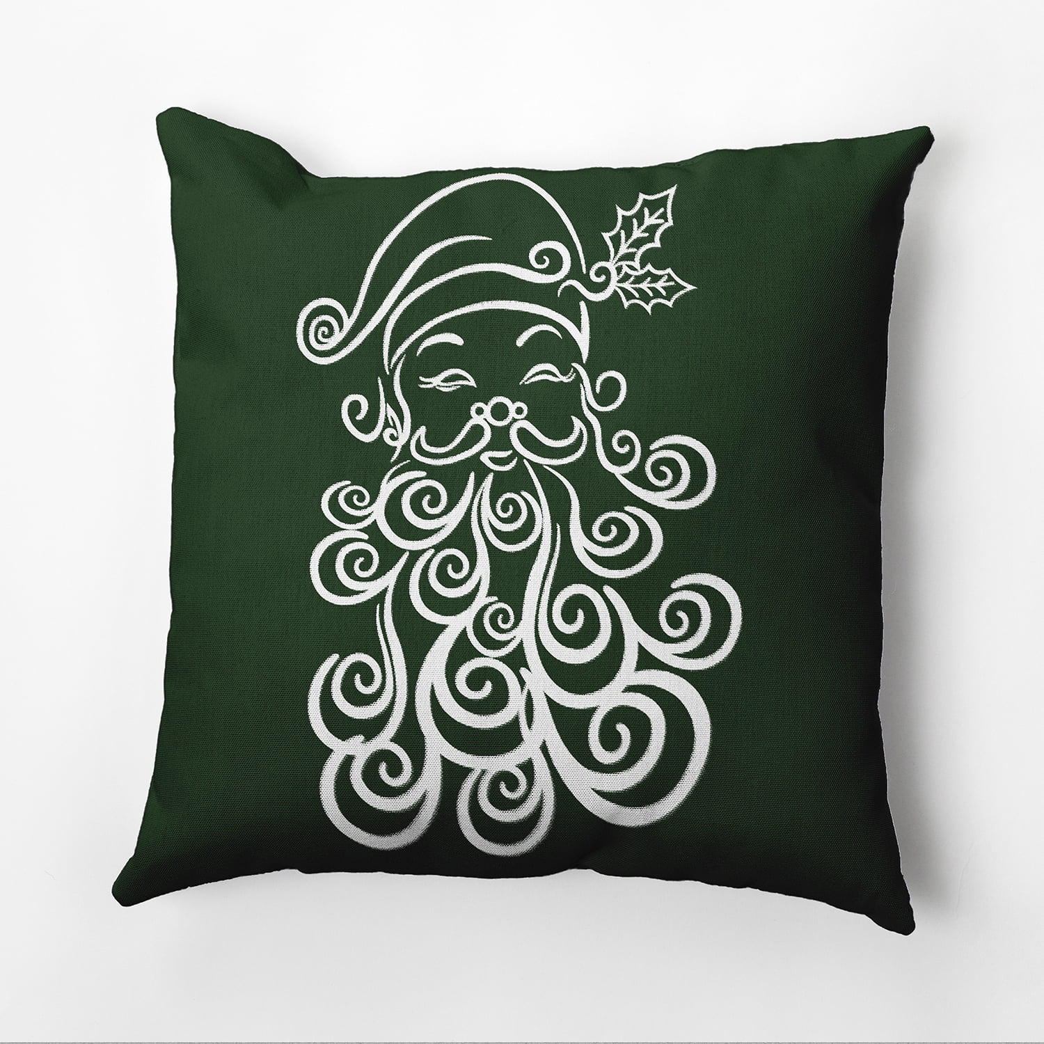16" x 16" Simply Daisy Santa Baby Polyester Accent Pillow, Green (1 Count)
