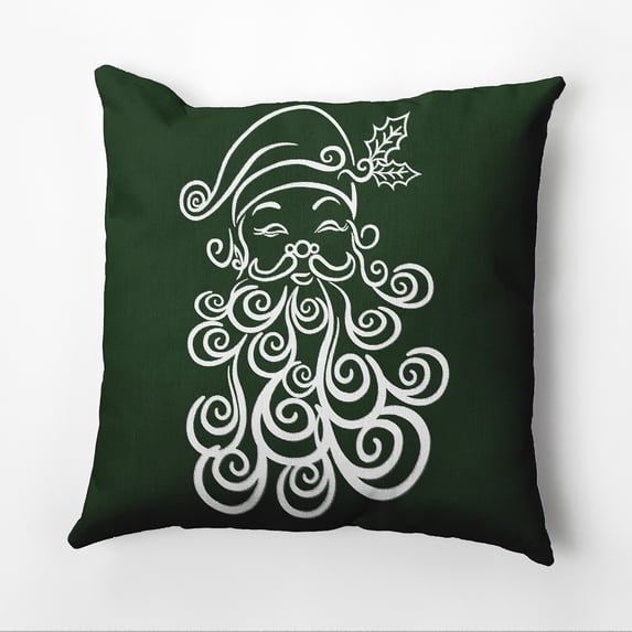 16" x 16" Simply Daisy Santa Baby Polyester Accent Pillow, Green (1 Count)