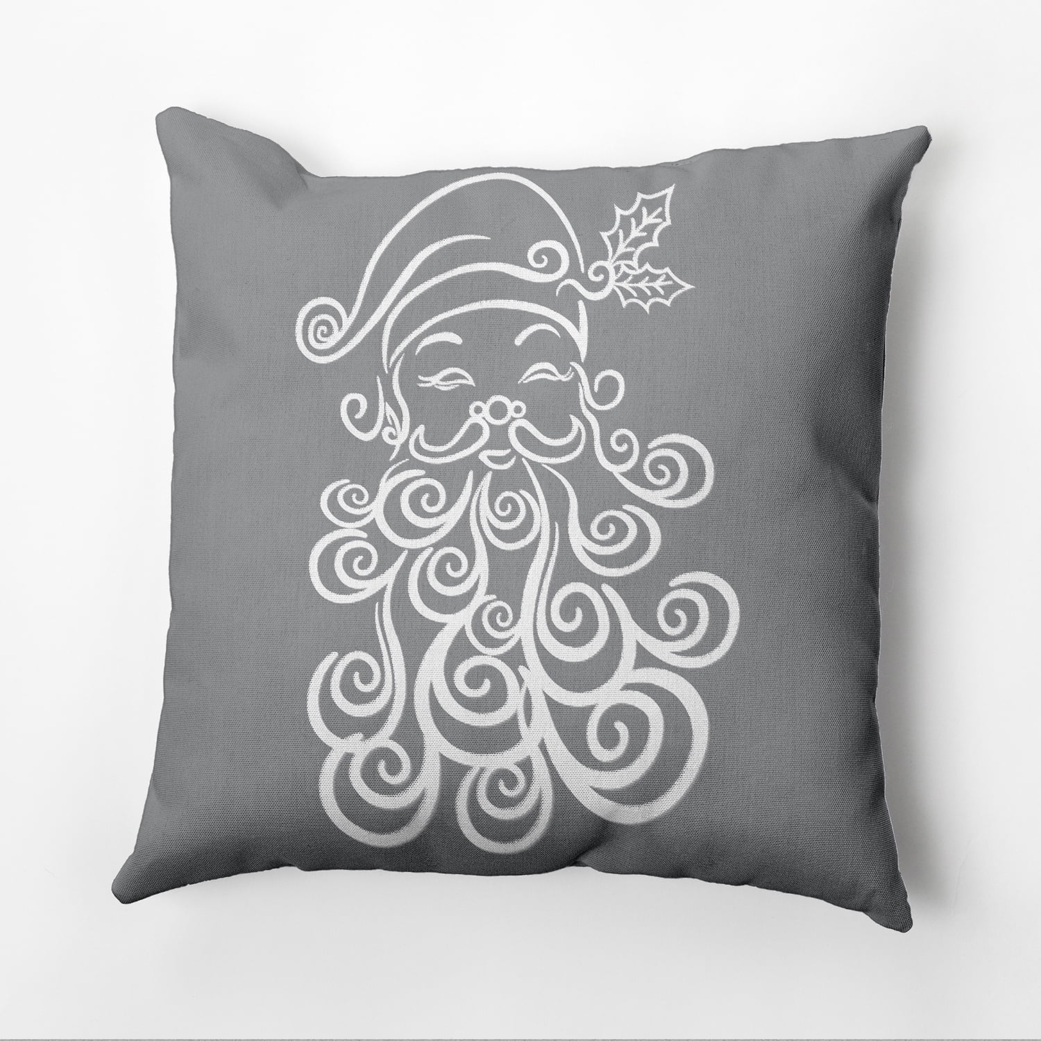 16" x 16" Simply Daisy Santa Baby Polyester Accent Pillow, Grey (1 Count)