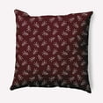thumbnail image 1 of 16" x 16" Simply Daisy Scattered Trees Polyester Accent Pillow, Christmas Burgandy (1 Count), 1 of 4
