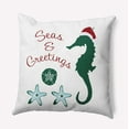 thumbnail image 1 of 16" x 16" Simply Daisy Seas and Greetings Polyester Accent Pillow, Forest Green Qty 1, 1 of 3