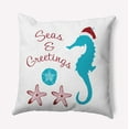 thumbnail image 1 of 16" x 16" Simply Daisy Seas and Greetings Polyester Accent Pillow, Turquoise Qty 1, 1 of 3