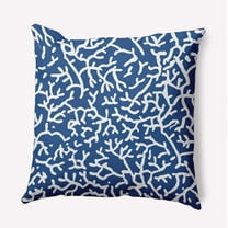 16" x 16" Simply Daisy Seaweed Indoor/Outdoor Pillow, Nautical Navy Qty 1