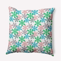 16" x 16" Simply Daisy Snow Fall Polyester Indoor/Outdoor Pillow, Bright Green Qty 1