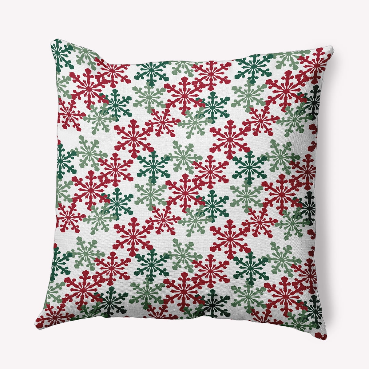 16" x 16" Simply Daisy Snow Fall Polyester Indoor/Outdoor Pillow, Haute Red Qty 1