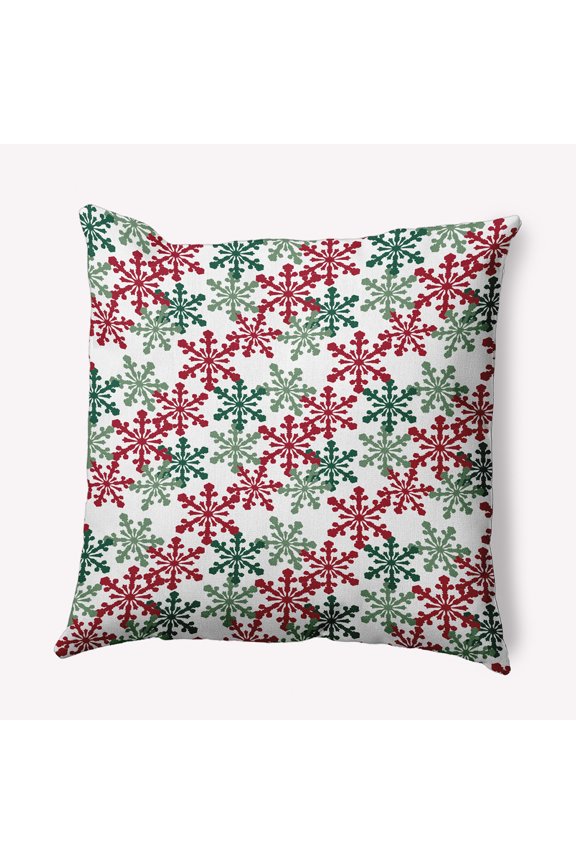 16" x 16" Simply Daisy Snow Fall Polyester Indoor/Outdoor Pillow, Haute Red Qty 1